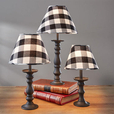 Wicklow Check Lampshades - Black & Cream Park Designs - The Fox Decor